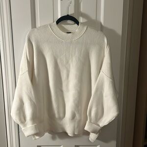 Women’s white cotton sweater